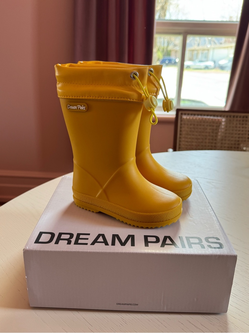 Dream Pairs Yellow Rain Boots 7 US Toddler